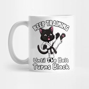 Black Cat Karate Black Belt Mug